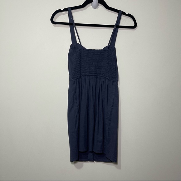 Abercombie & Fitch women's Navy full button down babydoll mini overall dress XS - Picture 7 of 7